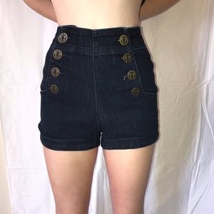 High wasted jean shorts